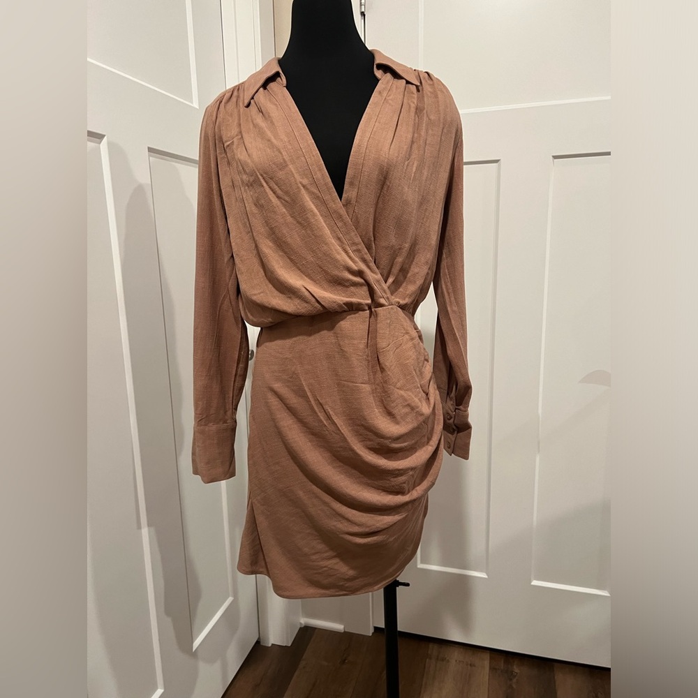 L’Agence linen blend dress Size 6 NWOT